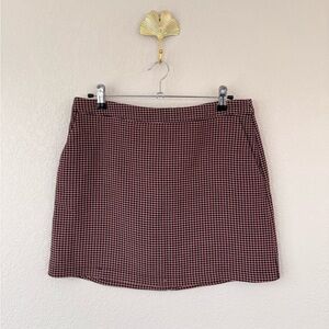 Pink Herringbone mini skirt